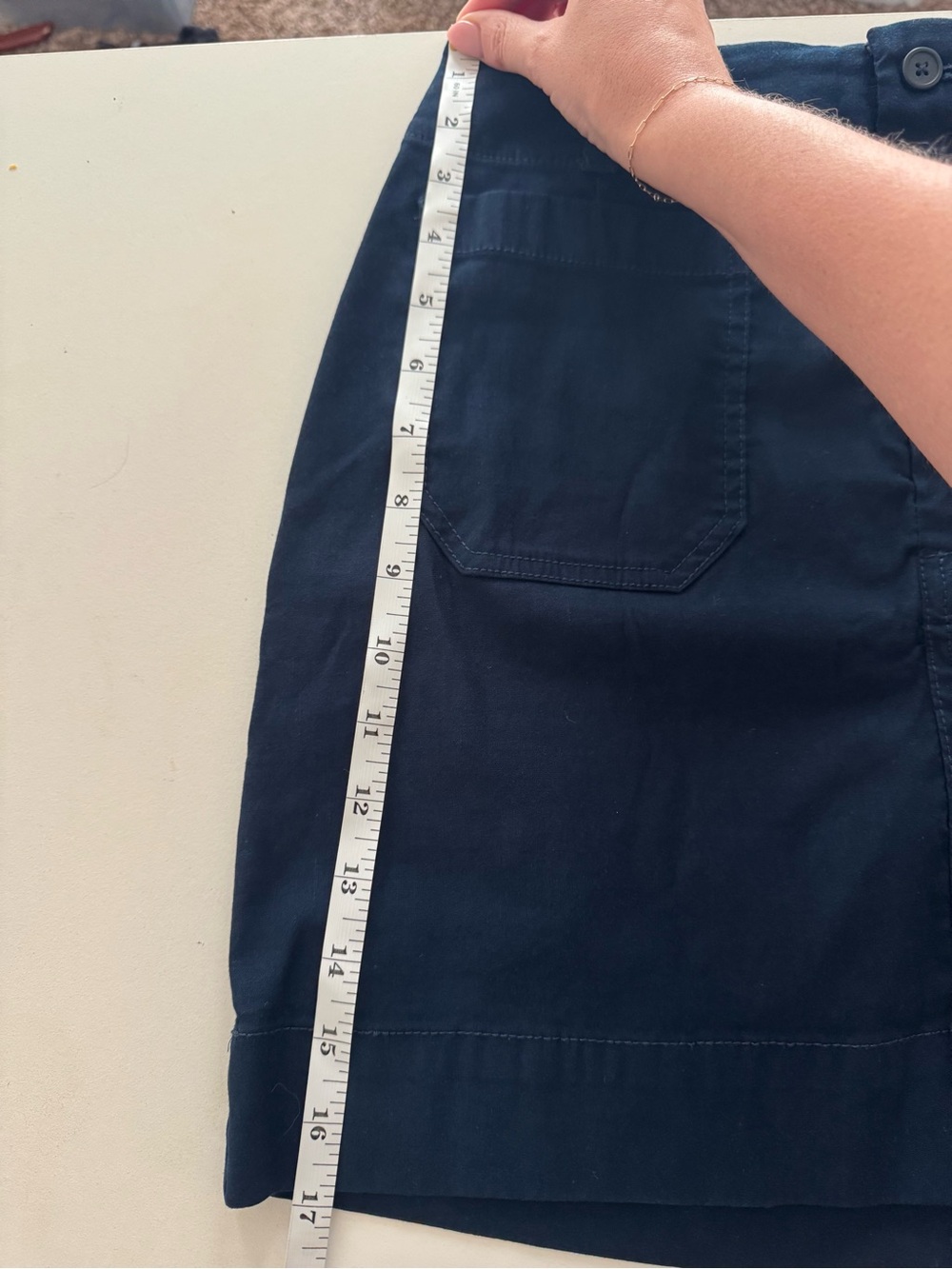 Maeve Anthropologie Navy Skirt XS Patch Pocket - Picture 6 of 6
